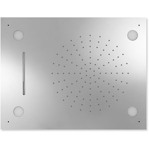 recessed ceiling shower head / rectangular / rain / with chromotherapy