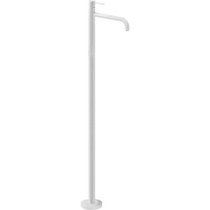 washbasin mixer tap / floor-mounted / chromed metal / bathroom