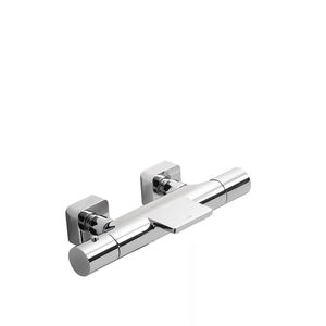 double-handle shower mixer tap / for bathtubs / wall-mounted / chromed metal