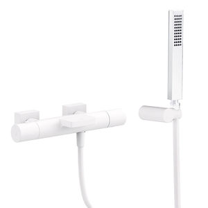 shower mixer tap / for bathtubs / wall-mounted / chromed metal