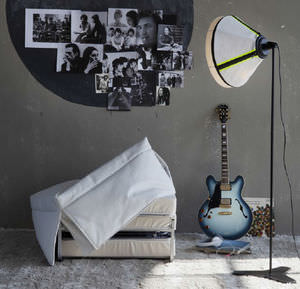 contemporary pouf / fabric / bed