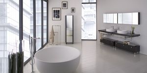 free-standing bathtub / round / Solid Surface