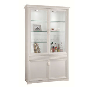 traditional display case / glass / wooden