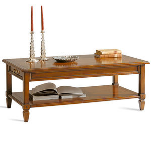 Directoire style coffee table / beech / cherrywood / rectangular