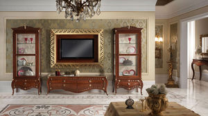 classic display case / floor-standing / wooden