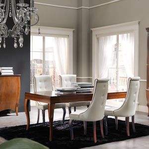 dining table / traditional / lacquered wood / rectangular