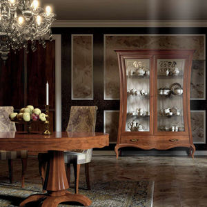 traditional china cabinet / glass / wooden