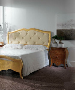 bedside table / classic / lacquered wood / with drawer
