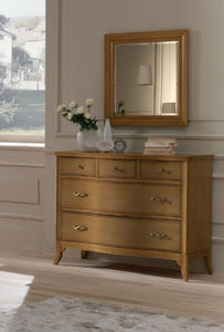 traditional chest of drawers / wooden / lacquered wood / beige