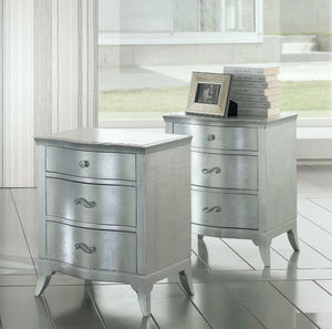 bedside table / traditional / lacquered wood / with drawer