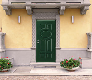 entry door / swing / steel / security