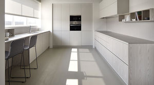 contemporary kitchen / wooden / handleless