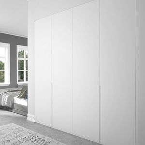 contemporary wardrobe / wooden / with swing doors / with drawer