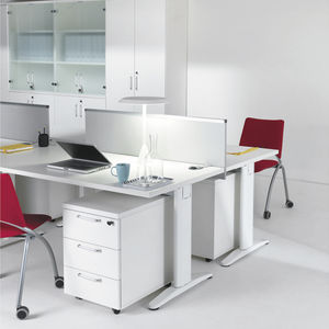 metal office unit / walnut / 3-drawer / 4-drawer