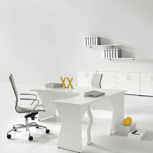 executive desk / walnut / metal / contemporary