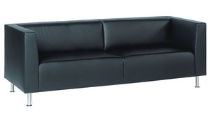 contemporary sofa / leather / for public buildings / 2-person