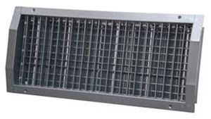 steel ventilation grill / stainless steel / rectangular / adjustable
