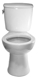 free-standing toilet / ceramic / commercial / with lever