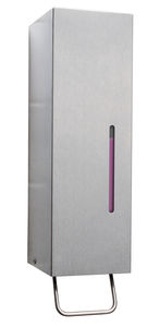 commercial soap dispenser / wall-mounted / stainless steel / manual