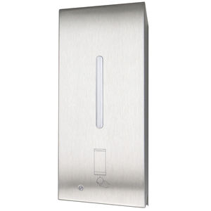 commercial soap dispenser / wall-mounted / stainless steel / electronic