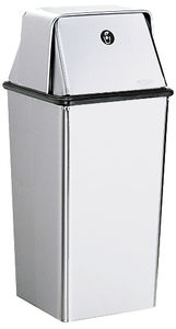 hygienic trash can / stainless steel / contemporary / commercial