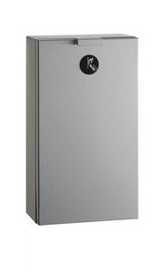 hygienic trash can / wall-mounted / stainless steel