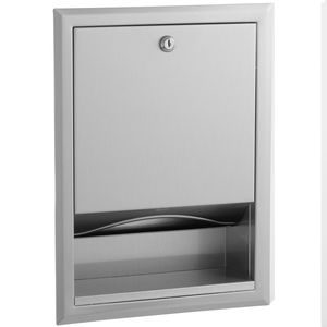 built-in paper towel dispenser / stainless steel