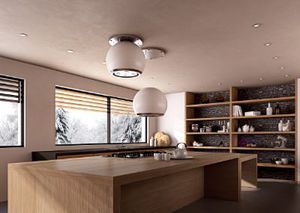island extractor hood / original design / with built-in lighting
