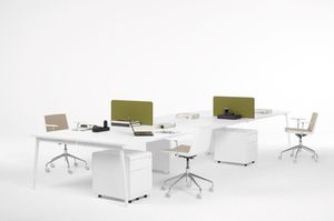 workstation desk / laminate / contemporary / commercial