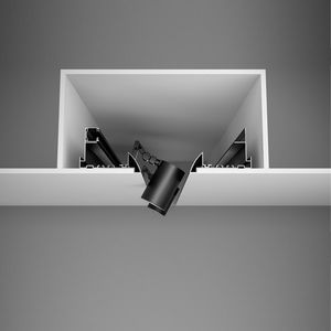 LED track light / round / cast aluminum / thermoplastic
