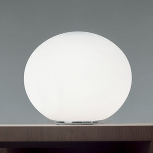 table lamp / contemporary / blown glass / halogen