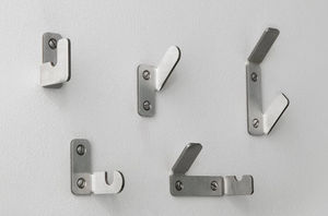 contemporary coat hook / stainless steel / double / bathroom
