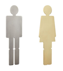 stainless steel door pictogram / for sanitary facilities
