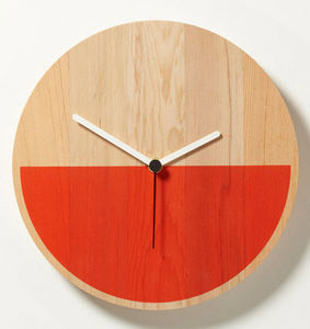 contemporary clocks / analog / wall-mounted / wooden