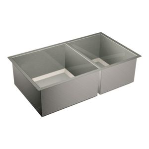 2-bowl kitchen sink / stainless steel