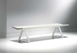contemporary bench / wooden / metal / laminate