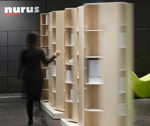 standard rotating shelves / archival / for offices / wooden