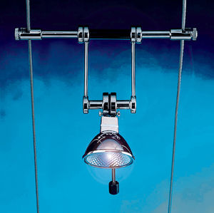 halogen cable lighting / round / metal / indoor