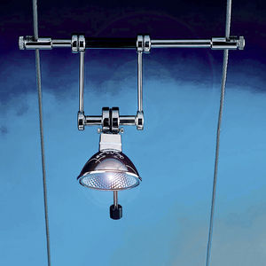halogen cable lighting / round / metal / indoor