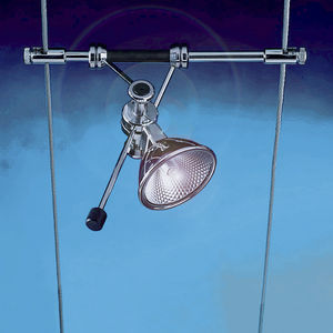 halogen cable lighting / round / metal / indoor