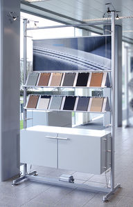 contemporary shelf / glass / commercial / backlit