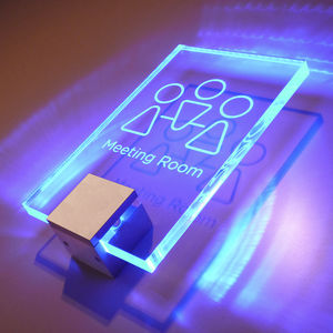 metal fastening system / for walls / for signage / illuminated