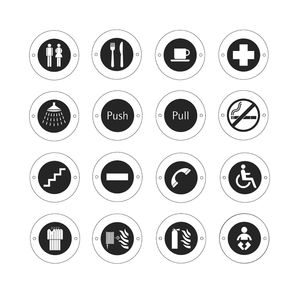 vinyl door pictogram / indoor / outdoor