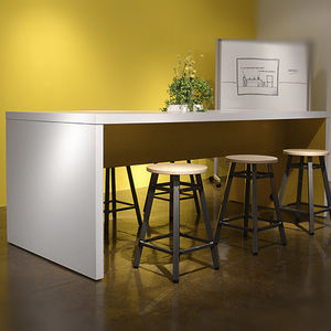 contemporary high bar table / wooden / laminate / rectangular