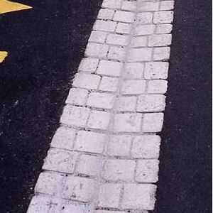 public space drainage channel / stone / double-slope / paved