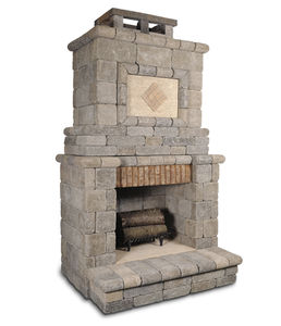 wood-burning fireplace / traditional / open hearth / built-in