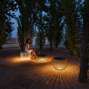 floor lamp / contemporary / steel / glass