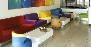 upholstery fabric / plain / Stamskin® / antibacterial
