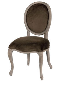 medallion chair / classic / upholstered / wooden