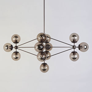 contemporary chandelier / glass / aluminum / LED